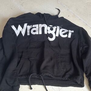 Wrangler Black Pullover with White Logo CROP